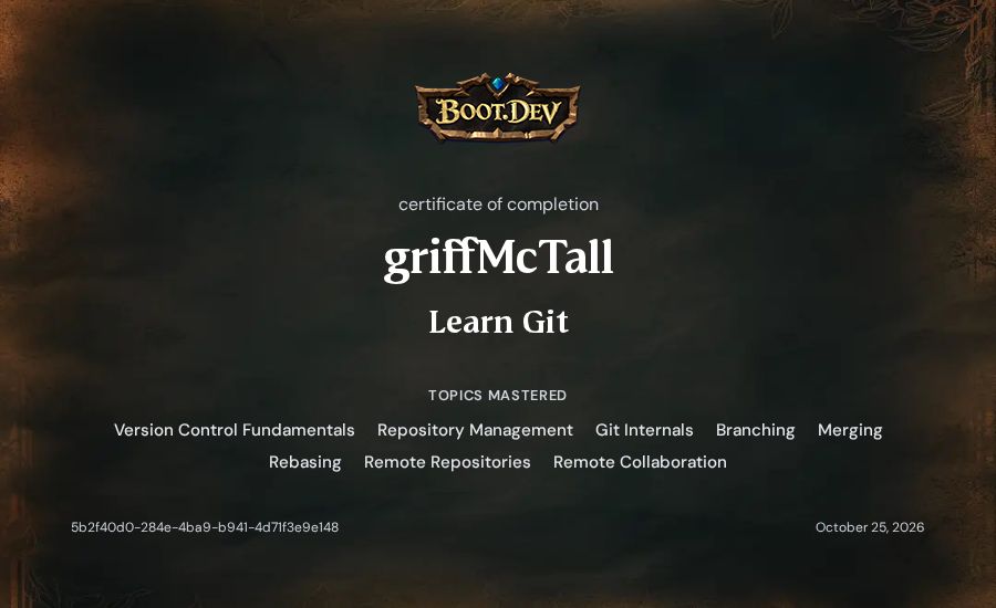 griffMcTall's Boot.dev Learn Git certificate