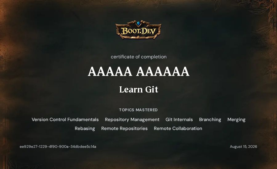 AAAAA AAAAAA's Boot.dev Learn Git certificate