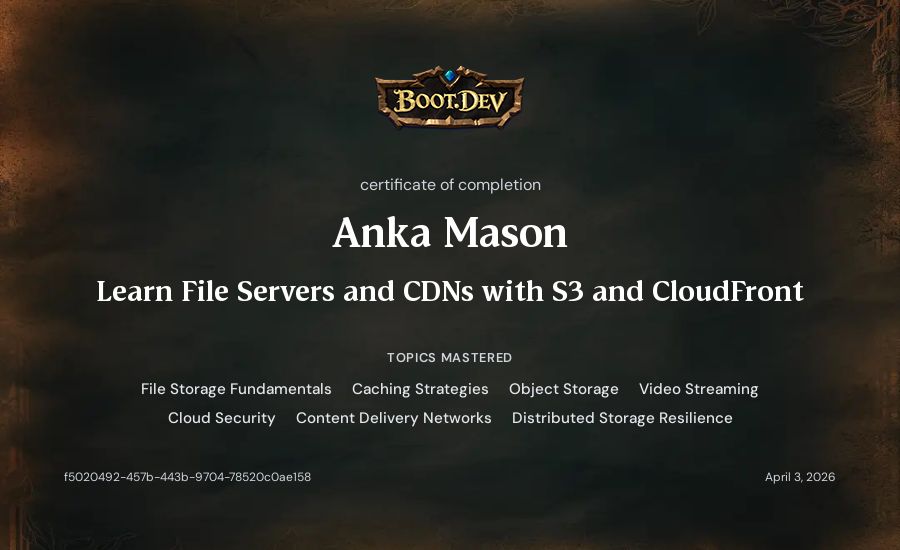 Anka Mason's Boot.dev Learn File Servers and CDNs with S3 and CloudFront certificate